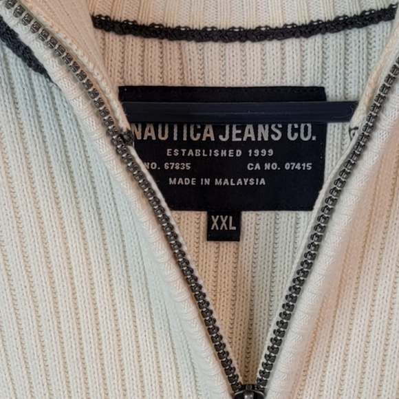 Nautica Jeans Company Quarter Zip Pull Over Fall Winter Fashion Sweater  XXL - Picture 3 of 10